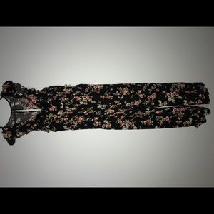 Black floral jumpsuit